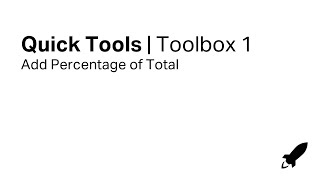 Accelerate Excel  Quick Tools  Toolbox 1  Add Percentage of Total [upl. by Romonda]