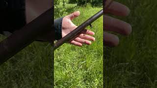 Extra long 145yo Double Barrel Shotgun 16ga shorts gun history antique fallout blackpowder [upl. by Fritz]