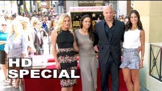 Vin Diesel Walk of Fame Photo Call 2 of 2  Jordana Brewster Michelle Rodriguez  ScreenSlam [upl. by Nats941]