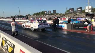 Doug Duells great looking 64 Plymouth wagon at the NMCA 2022 season opener at Bradenton [upl. by Lisandra887]