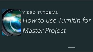 Video tutorial for using turnitin [upl. by Burta569]