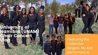 UNAM Choir NamibiaConcert ft Collective Singers My last performance VLOG Namibian Youtuber [upl. by Omrelliug]