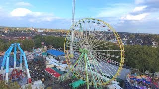 Kirmes 2017 in Bocholt aus der Luft Herbstkirmes mit Jupiter Riesenrad [upl. by Teerprah]