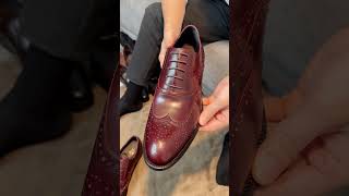 Leather Mens Full Brogue Oxford Shoes [upl. by Batholomew]