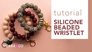 Tutorial  DIY Silicone Beaded Wristlet Keychain [upl. by Elliott]