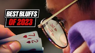 The Best Poker Bluffs of 2023 ♠️ PokerStars [upl. by Boonie]