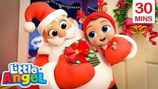 Who is Santa Claus LOOP  Christmas Songs  Little Angel Kids Videos and Nursery Rhymes [upl. by Rolo869]