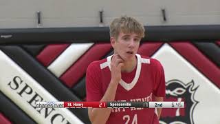 St Henry vs Spencerville Boys Basketball 112522 [upl. by Esorrebma]