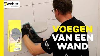 Voegen van een wand  Zo voeg je tegels  Weber [upl. by Gweneth]