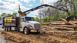 Apex Built Rotobec Grapple Truck in Action  Tree Removal with Southern Tree Pros [upl. by Ynaffit]