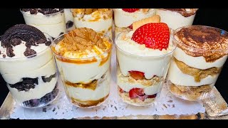 RECETTE SPÉCIALE FÊTES 4 DESSERTS SANS CUISSON AVEC UNE SEULE ET MÊME CRÈME [upl. by Joe389]