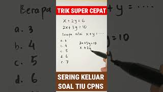 TRIK SUPER SOAL TIU SKD CPNS PPPK KEDINASAN UTBKmaths tricks bimbel cpns2024 [upl. by Aylsworth926]