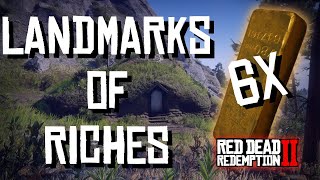 LANDMARKS OF RICHES TREASURE GUIDE  RDR2 [upl. by Cull]