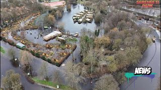 Hochwasser Katastrophe im Serengeti Park  Freizeitpark und Zoo unter Wasser  Ride Review NEWS [upl. by Kovacs177]