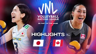 🇯🇵 JPN vs 🇨🇦 CAN  Highlights  Week 3  Womens VNL 2024 [upl. by Jonme]