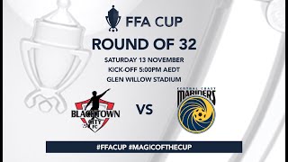 FFA Cup 2021 Blacktown City v Central Coast Mariners [upl. by Eecyal]