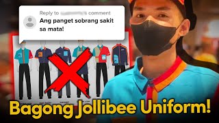 Bagong Jollibee Uniform ayaw ng mga tao SAKIT NG KULAY SA MATA [upl. by Zingale947]