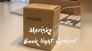 Merisky LED Rechargeable Book Light Review [upl. by Enelram]