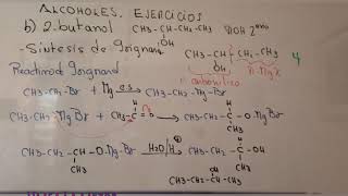 Clase 5 Ejercicios Orgánica 2 Obtención de Alcoholes Síntesis de Grignard [upl. by Dosi]