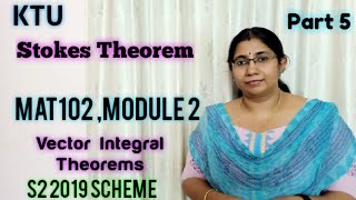 Stokes Theorem  Vector integral Theorems MAT102  Module 2 S2 KTU Part 5 [upl. by Mikel]