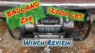 BADLAND 12000 Pound Winch Harbor Freight Review [upl. by Rosaleen]