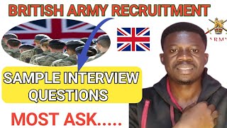 British Army commonwealth recruitment Most ask interview questions [upl. by Imorej]