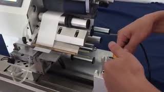 Cable Wire OD 410mm Automatic Desktop Cable Labeler Label Folding Machine [upl. by Bret]