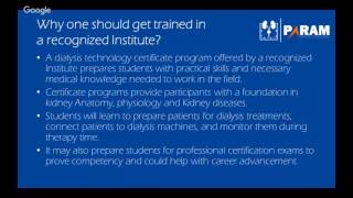 Webinar on CERTIFIED DIALYSIS TECHNICIAN PROGRAM  [upl. by Harac324]