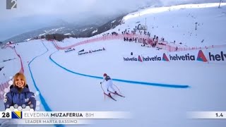 Elvedina Muzaferija 4th place BosniaampHercrgovina Downhill CRANS MONTANA🇧🇦⛷️🇨🇭 [upl. by Ecniv]