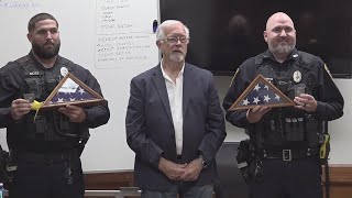 Two Vidor Police officers are being honored by Randy Weber for saving two boys from house fire [upl. by Matthias]