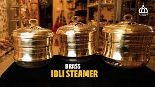 Traditional Brass Idli Steamer  Buy Authentic Polished Cooker Online from Mannar Craft [upl. by Asillim278]