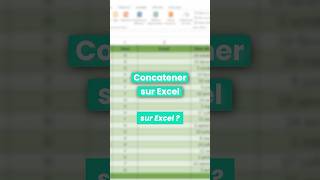 Comment concatener sur Excel [upl. by Ial275]