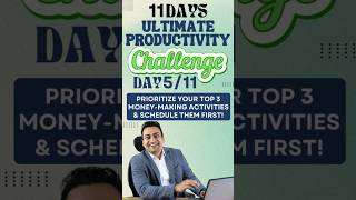 Prioritize Your Top 3 MoneyMaking Activities amp Schedule them First challenge 75dayschallenge [upl. by Awram]