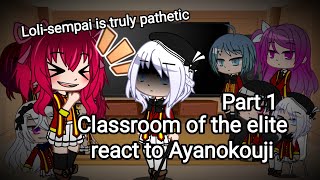 Classroom of the elite react to Ayanokouji Part 1 [upl. by Eaj986]