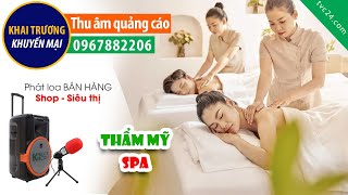 Thu âm Quảng cáo khai trương Spa Thanh Hà Đông MC đọc Khuyến mại [upl. by Sungam]