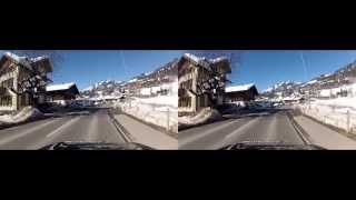 Switzerland 238 Camera on board Gstaad  Reidenbach 3D GoPro Hero2 [upl. by Efal602]