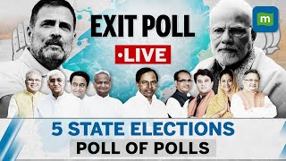 Exit Polls LIVE  5 State Election Result 2023  MP Chhattisgarh Rajasthan Telangana Mizoram [upl. by Ranee]