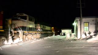 Eastbound Oil train with BNSF Power on Pan Am  through Bangor and Old Town Maine  123012 [upl. by Donohue]