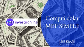 Compra dólar MEP simple desde IOL Invertironline [upl. by Euqenimod]