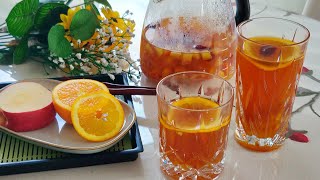 苹果热橙茶 低卡减脂还暖胃 最适合年后喝的热饮My favorite fruit tea in winter fruit tea recipe [upl. by Margarita]