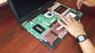 Asus X555L Disassembly CPU GPU Thermal Paste Replacement [upl. by Boys110]