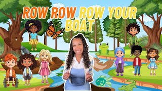 Row Row Row Your BoatLearning with Ms Houston Kid Songs Nursery Rhymes [upl. by Ardua772]