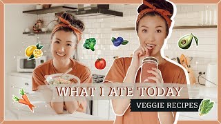 WHAT I ATE TODAY  VEGGIE RECIPES [upl. by Eibob]