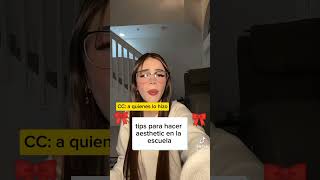 Tips para hacer aesthetic en la escuelaaesthetic🎀 [upl. by Brunhilda799]