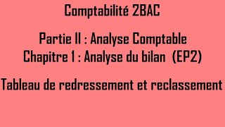 Analyse du bilan  Tableau de redressement et reclassement Bilan financier avec exercice [upl. by Enyal]