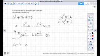 Wiskunde kwadratische vergelijkingen oplossen met omgekeerde pijlenketting [upl. by Attenyw557]