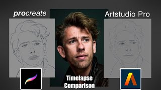 Procreate and Artstudio Pro Comparison Timelapse [upl. by Ynez784]