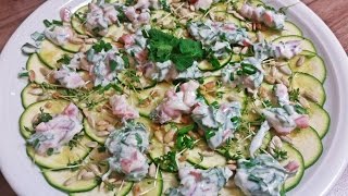 Zucchinicarpaccio mit Kräutercreme und Kresse [upl. by Nomannic]