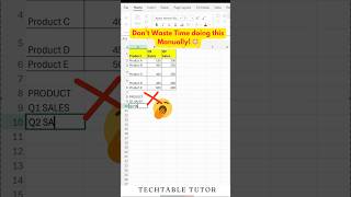 Dont Waste Time Transpose Your Excel Data Like a Pro excel excelshorts excelfunctions [upl. by Odnuges]