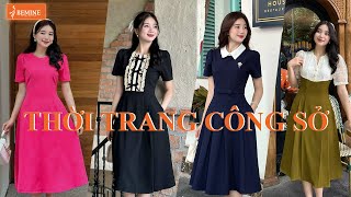 👗 Đầm Công Sở Họa Tiết Sự Lựa Chọn Hoàn Hảo Cho Nàng [upl. by Nenney]